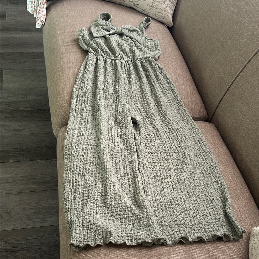 Lily Bleu Light Sage Green Smocked Wide-Leg Jumpsuit